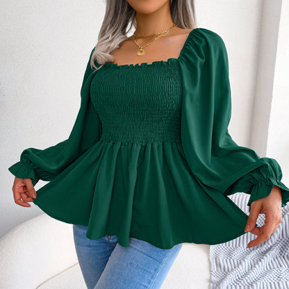 Elegant Square Neck  Top