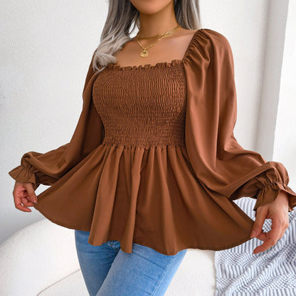 Elegant Square Neck  Top