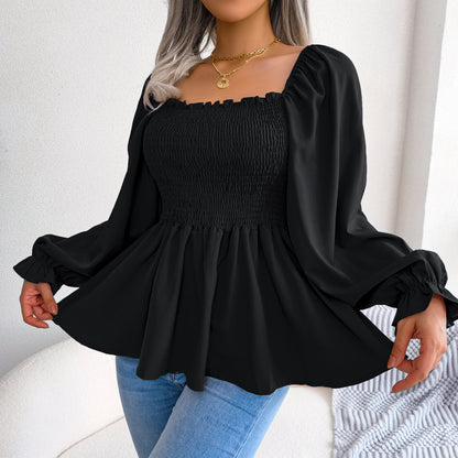 Elegant Square Neck  Top