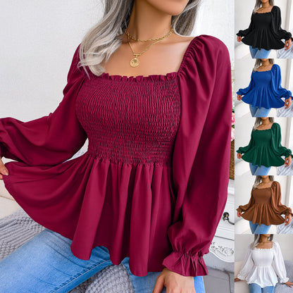 Elegant Square Neck  Top